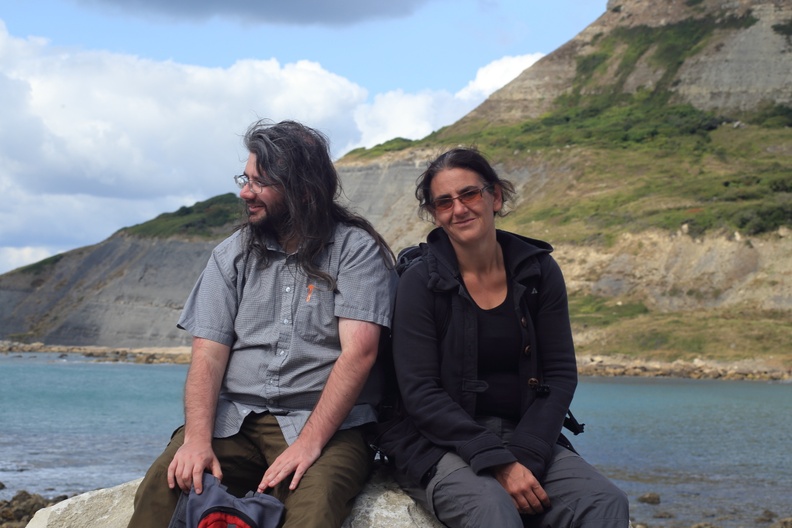 Helen and Fergus at Chapman's Pool